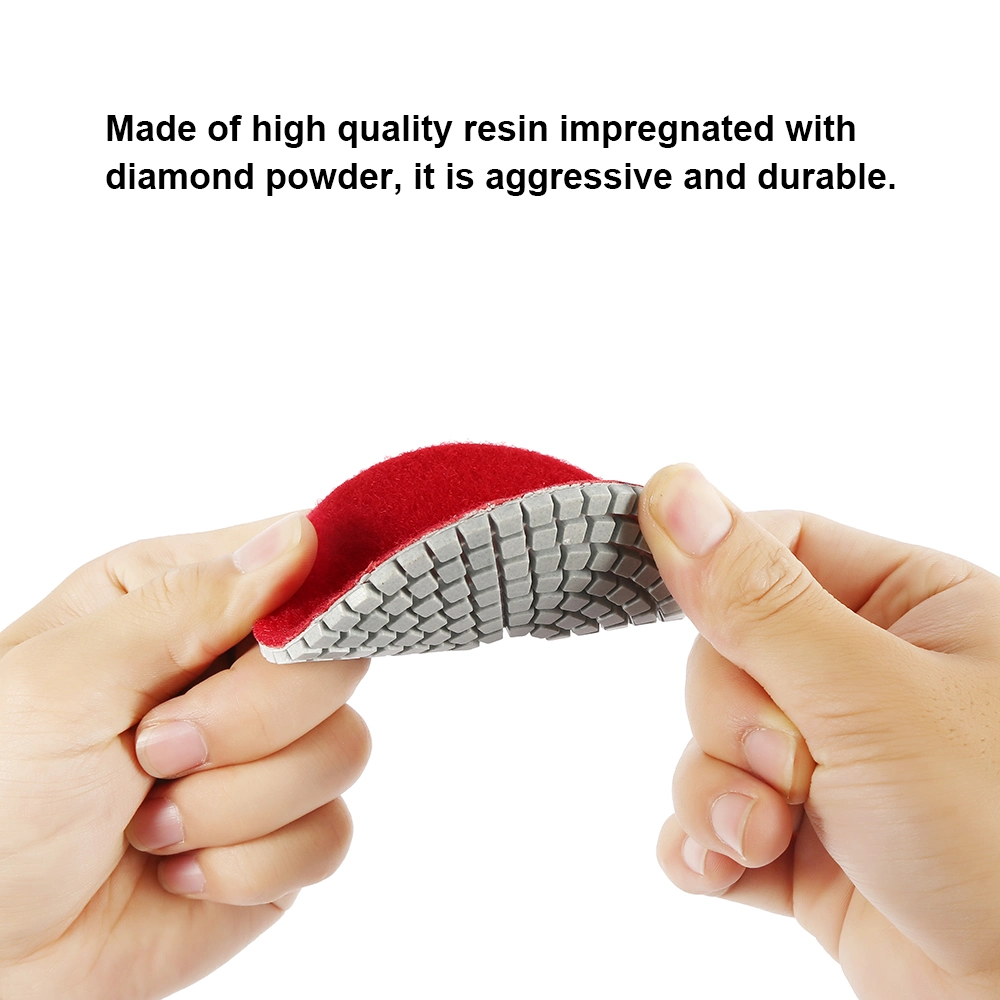 15PCS/Set Diamond Polishing Pads 4inch 100mm Wet/Dry Polishing Backer Granite Marble Concrete Stone