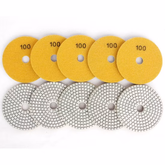 大理石御影石用 4 インチ ダイヤモンド フレキシブル ドライ研磨パッド