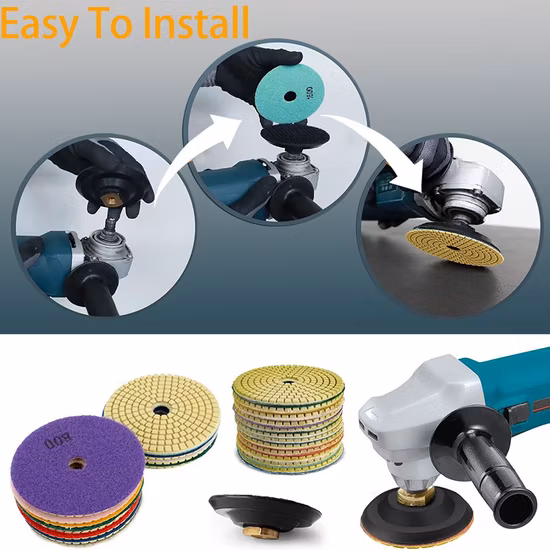 石大理石の花崗岩のサンディングと研磨用の湿式ダイヤモンド石研磨パッド